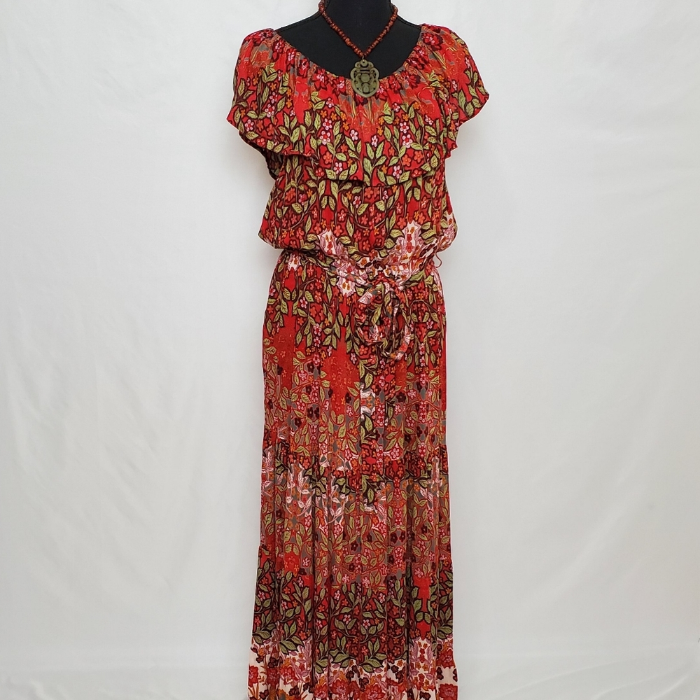 Peasant Style Maxi Dress